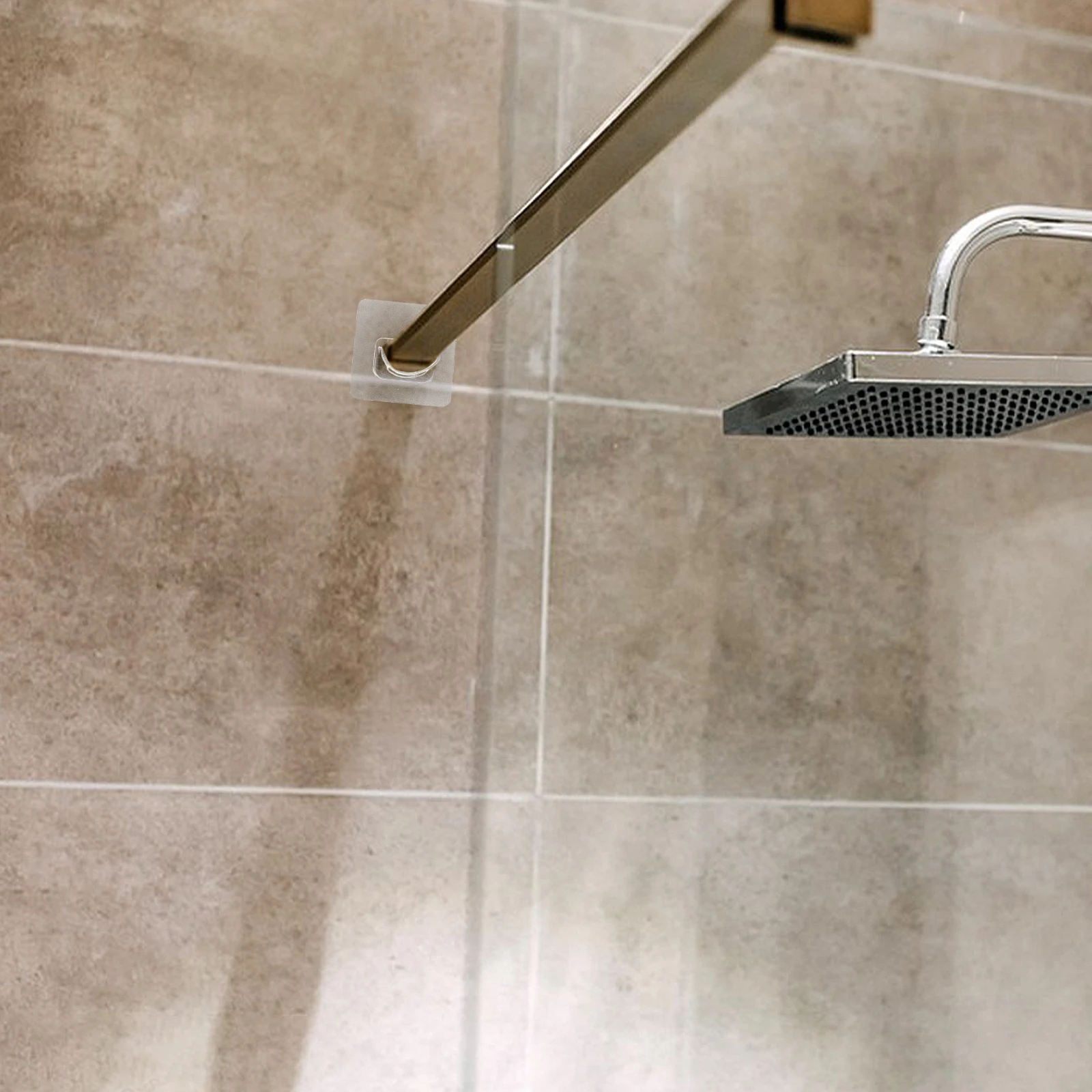 

8Pcs Curtain Rod Holder Self Adhesive Universal Rod Support Hangers for Bathroom Shower Towel Bar Nail Free Installation