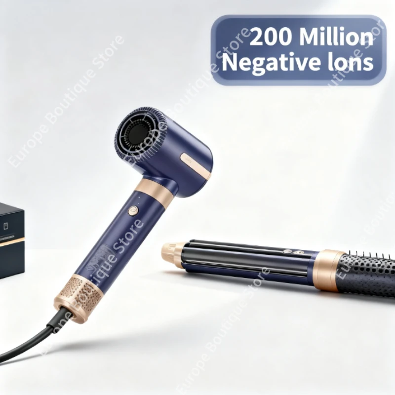 

7 In 1 Hair Dryer Brush Brushless High Speed Hair Dryer with Diffuser Ionic Blow Dryer Hot Air Styling Comb Auto Hair Curler