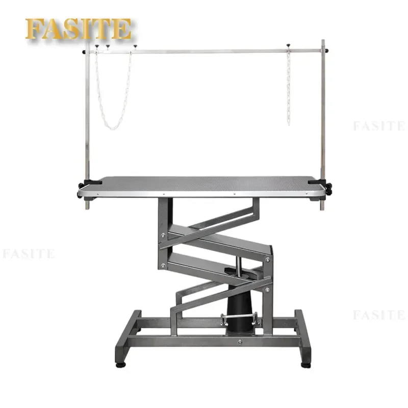 For Pet Grooming Hydraulic Lift Table Dog Shaped Design Medium Large Dogs Trimming Blowing Station Sturdy Adjustable Height