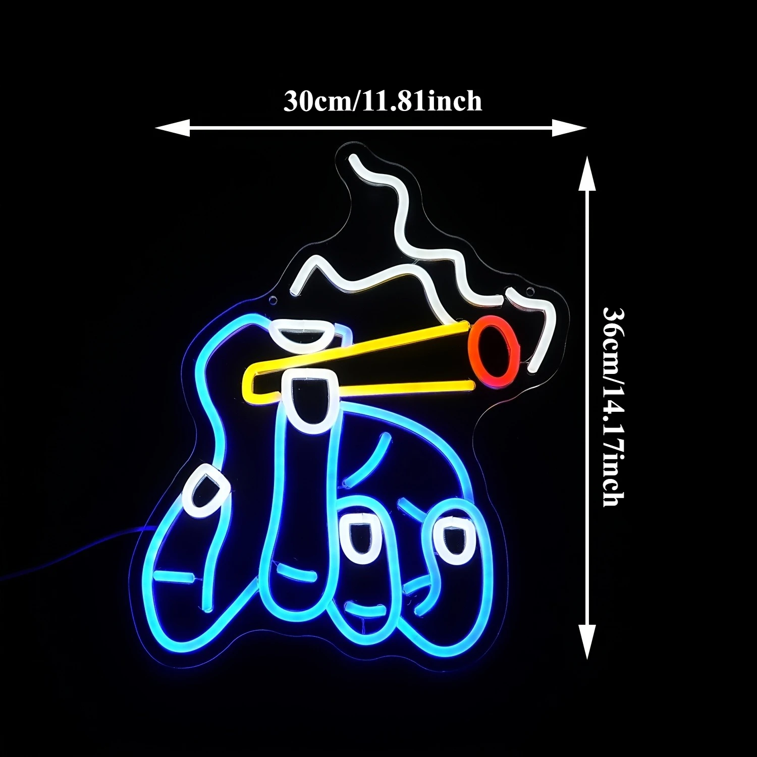 Hand Finger LED Neon Sign Smoke Neon Light USB Powered for Smoking Area Section Home Bar Party Decor Gifts for Men Dimmable