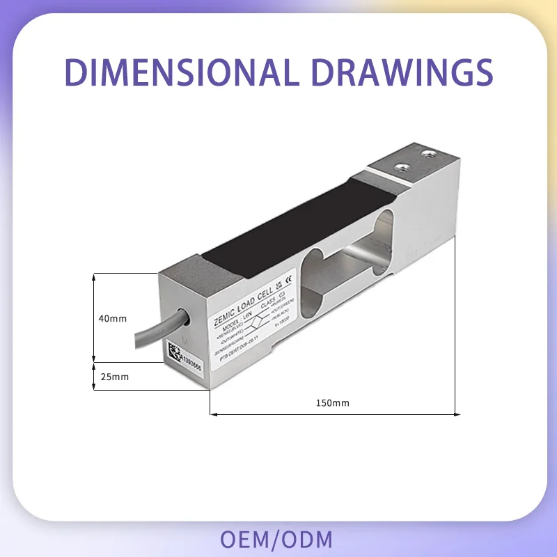 ZEMIC L6N Load Cell 3-100kg Weighing Sensor High-precision Electronic Scales Pressure Sensing for Factory Automation