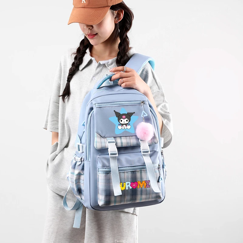 MINISO Anime plecak Kawaii Sanrio Cinnamoroll drukowana torba na książki torba damska Student nastolatek plecak dziewczyna tornister plecak