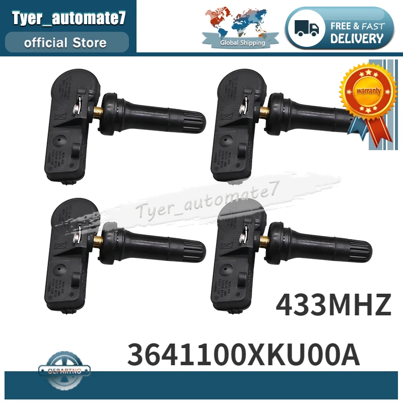4 шт. для Great Wall Haval H1 H2 H5 H8 H9 3641100XKU00A 4 шт. система мониторинга давления в шинах датчик 433 МГц TPMS 3641100XSZ08A