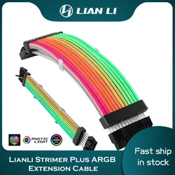 LIAN LI Strimer Plus V1 V2 Triple 8Pin 24Pin MOD Motherboard GPU Extension Double 5V 3Pin Neon RGB Cable L-Connected 3