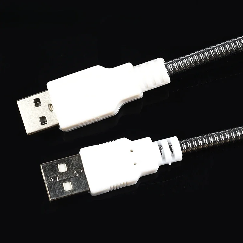 USB metal hose four core/two core USB desk lamp pole connection cable extension cable can transmit data male to female