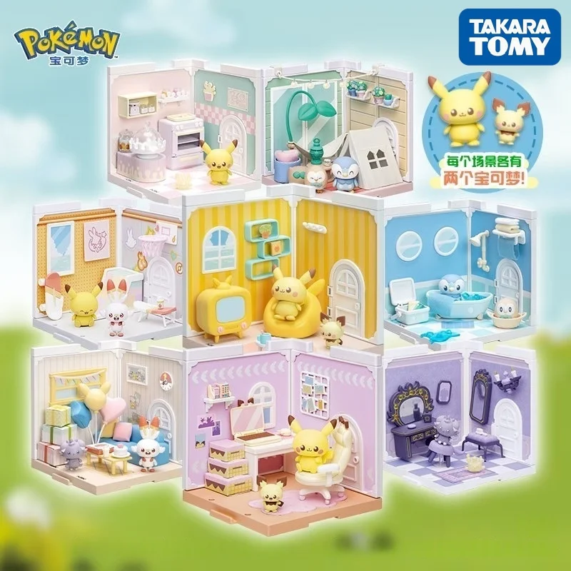 original-tomy-pokemon-figure-pokepeace-house-series-pikachu-milcery-in-kitchen-espurr-milcery-in-dressing-room-action-pvc-doll