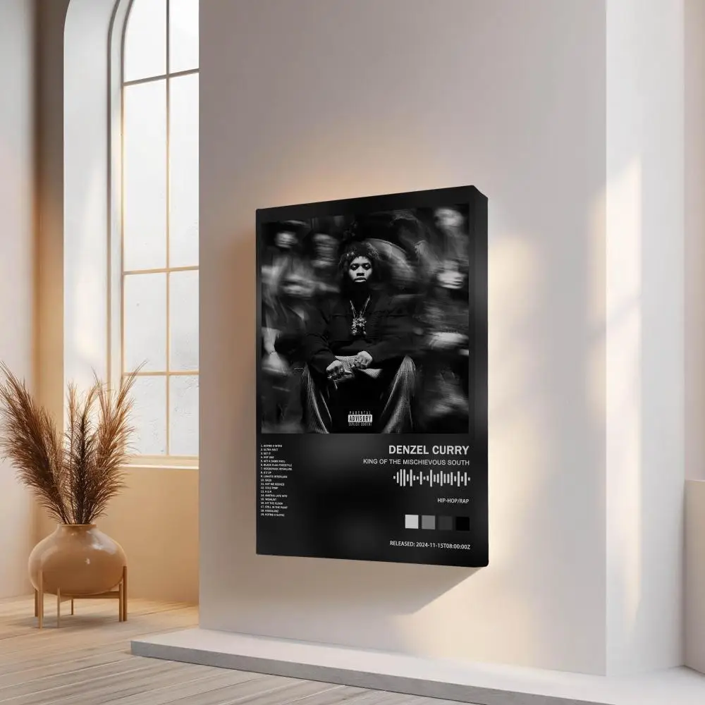 Cuadro Decorativo de Denzel Curry con Caligrafía, para Decoración de Pared en Cafeterías, Bares y Habitaciones