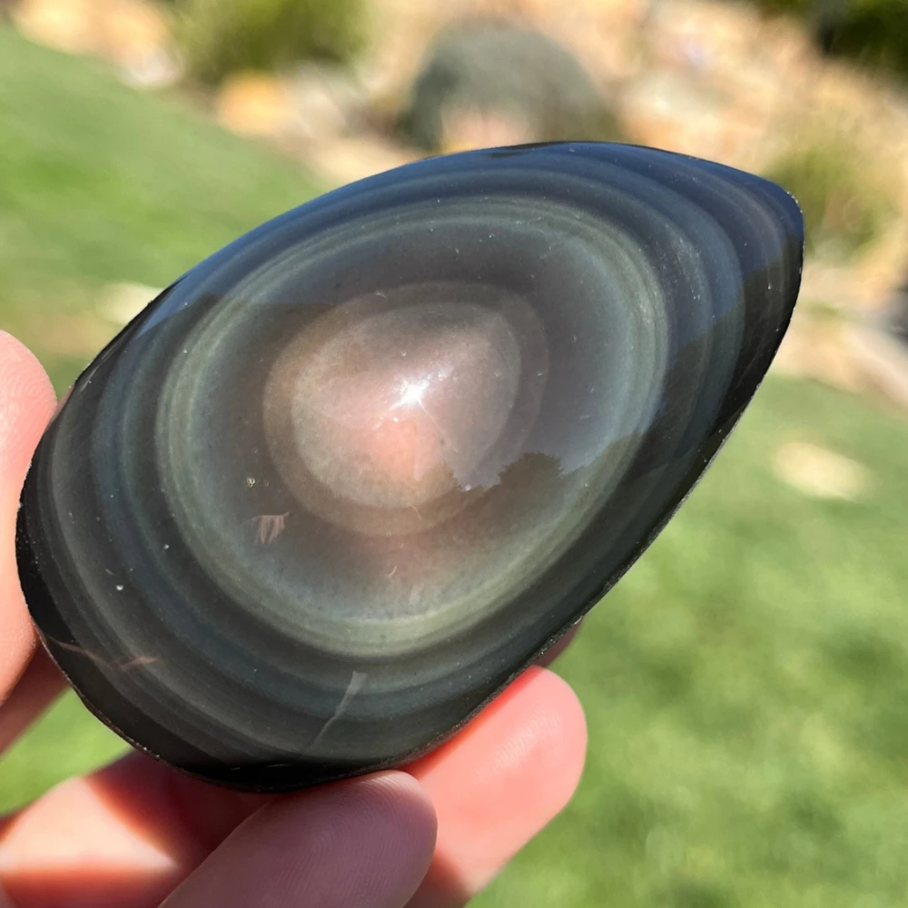 1pc AAA+ Rainbow Obsidian Freeform Crystal Carving - Shiny Crystals Featuring Colorful Iridescent Designs