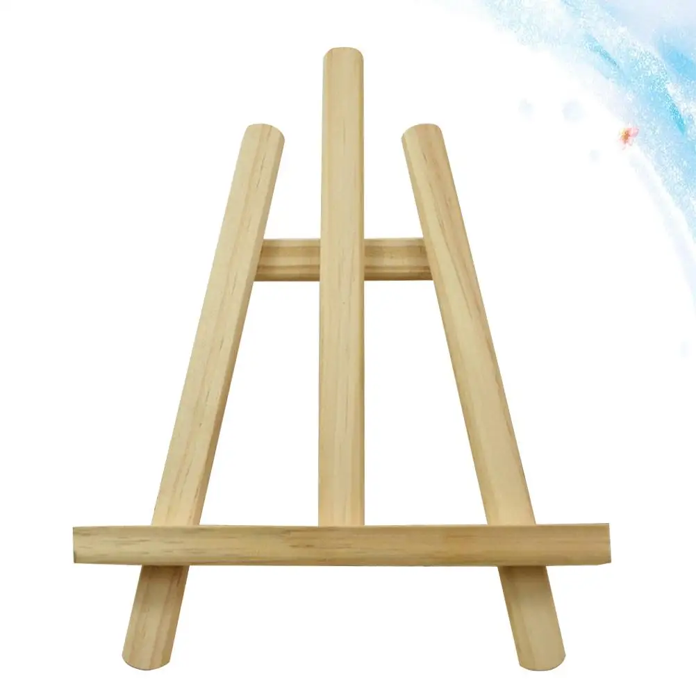 Wooden Easel Mini Storage Rack Triangle Support Photo Frame Bracket Painting Easel Display Stand Lightweight Portable Foldable