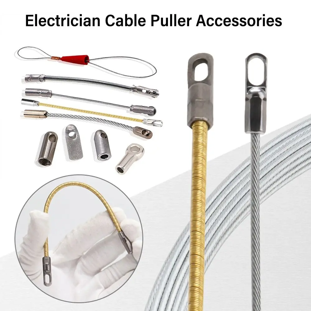 Electrician Fast Auxiliary Tools Automatic Thread Guide Wire Cable Elastic Threader Fish Tape Leader Connector Head