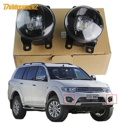 2 X 30W 8000LM LED Lens Fog Light Car Front Bumper Canbus Fog Lamp H11 For Mitsubishi Challenger Nativa Pajero Dakar 2008-2015