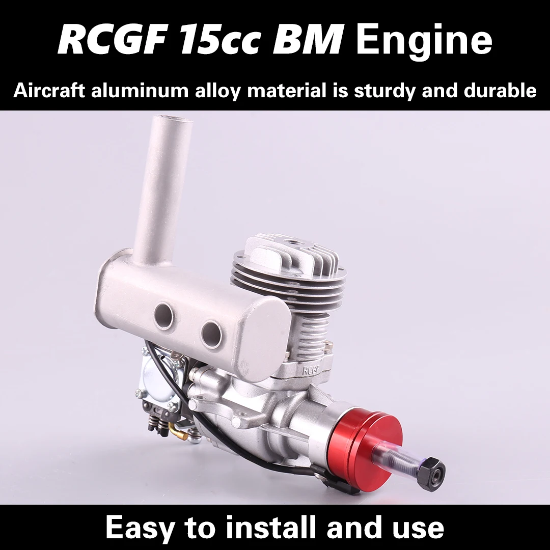 RCGF 15cc BM Petrol/Gasoline Engine for RC Airplane Two Strokes Single Cylinder Side Exhaust Natural Air Cooling