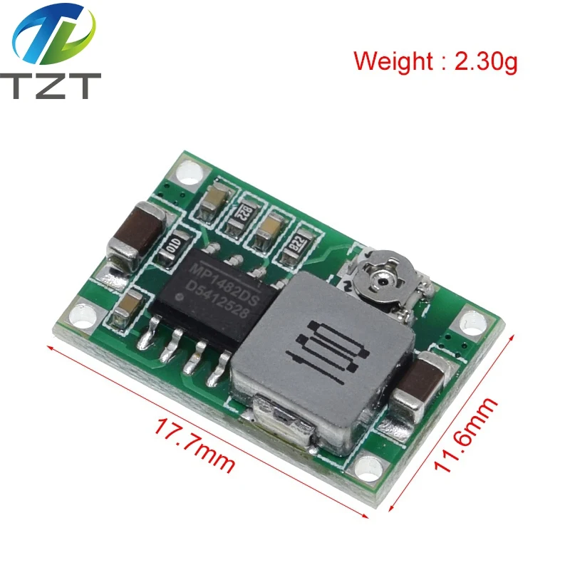 DIYTZT 1/5/10PCS Mini360 DC-DC Buck Converter Step Down Modul 4,75V-23V zu 1V-17V 17x11x3,8mm SG125-SZ+ – Detail 3
