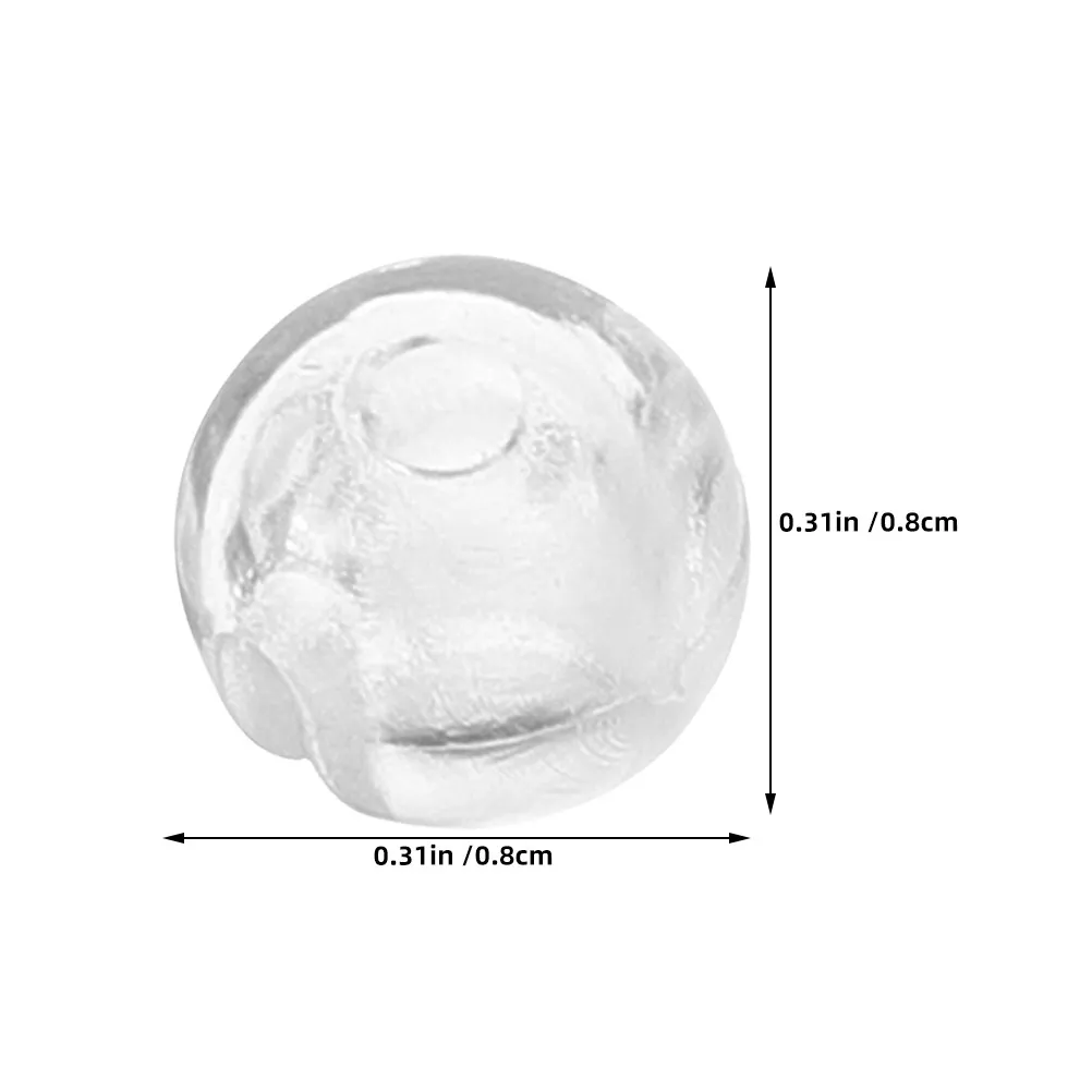 12Pcs Clear Beaded Chain Stopper Transparent Blind Chain Stop Buckle for Vertical Roller Blinds Curtains Bead Crimp Stopper