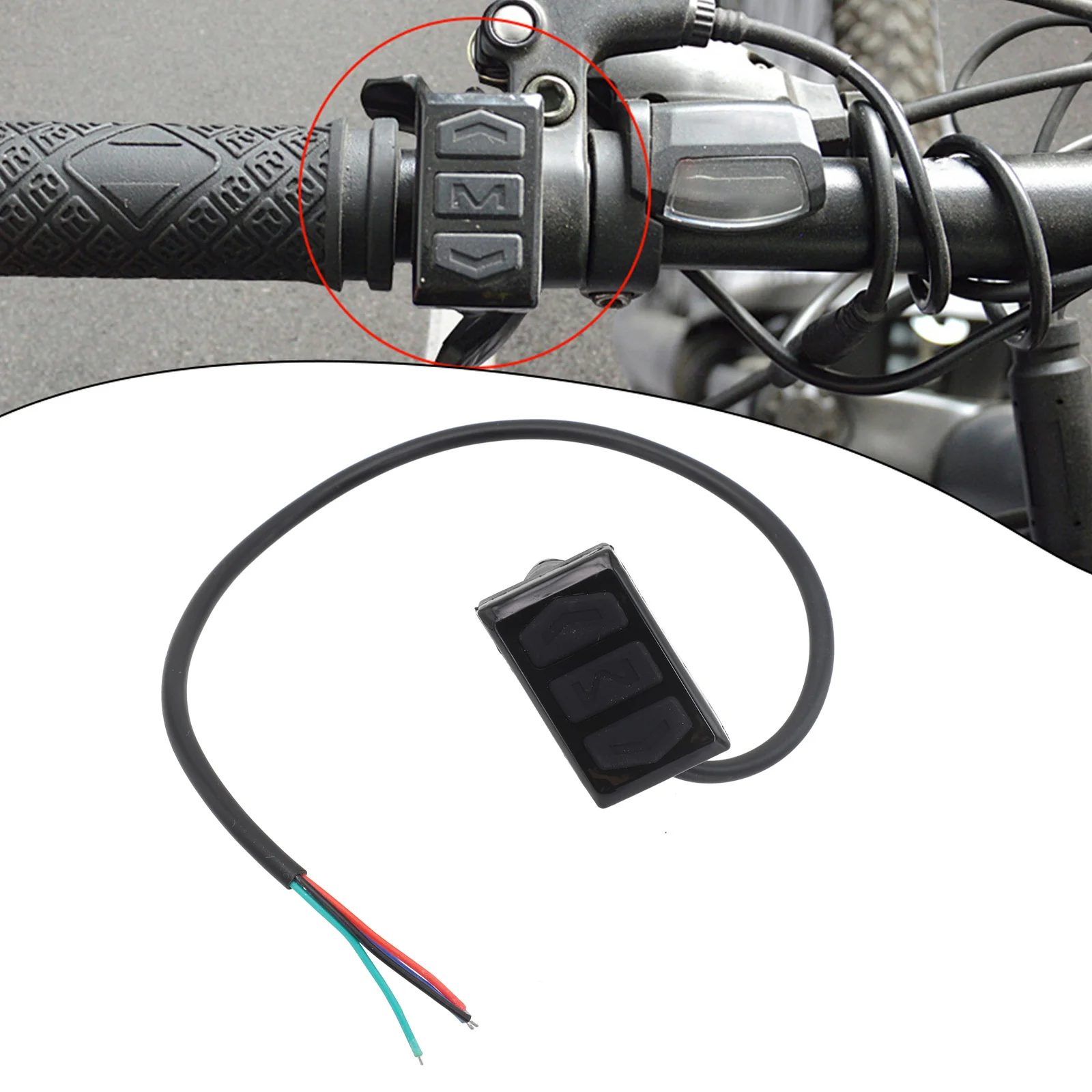 Sensor Electric Vehicle Instrument Switch Key Cycling Black ABS Instrument Switch Non Slip Repair Part 26CM Black