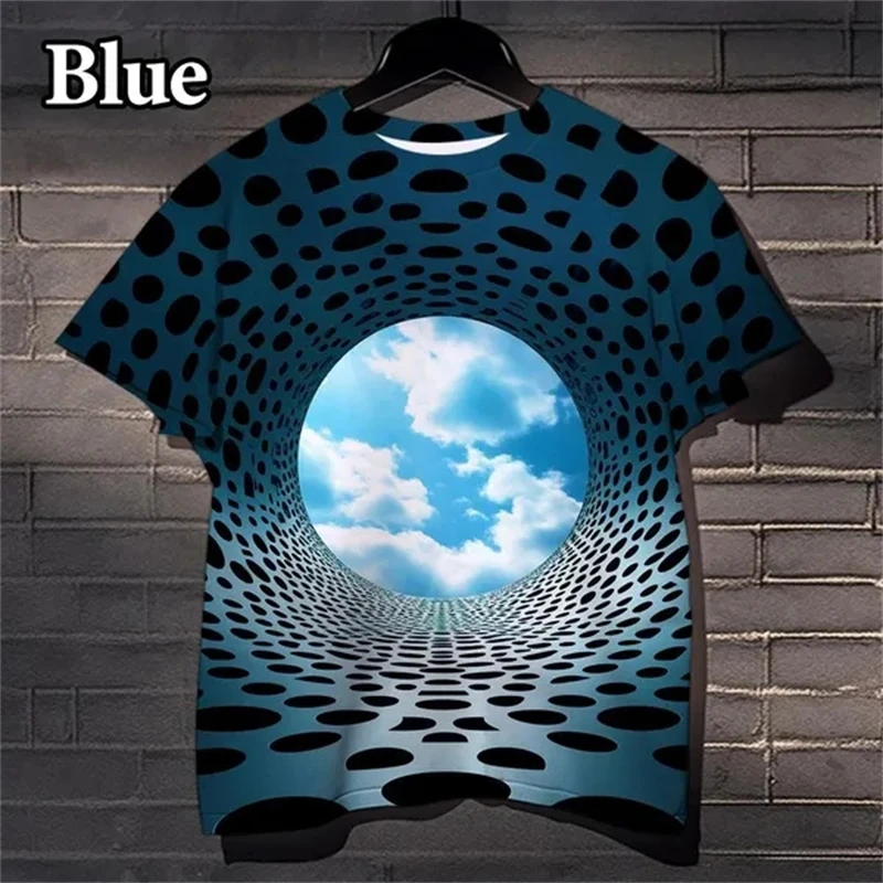 Funny And Personalized Men's And Women's Street Fashion Dizzy Casual 3D Printing Summer Versatile T-shirts Short Sleeve Tops