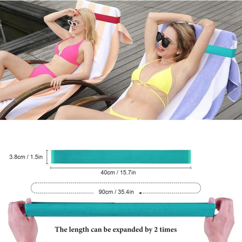 أربطة مناشف الشاطئ ABXH (4 عبوات)، كرسي الشاطئ، كراسي حمام السباحة وأساسيات سفينة الرحلات البحرية، حامل المناشف الأفضل لمشابك كرسي المناشف