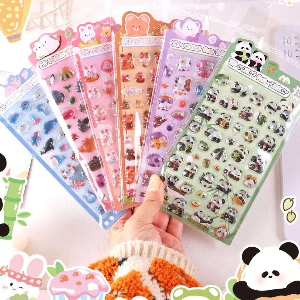 Cute Particle 3D Embossed Decals DIY Sweet Candy 3D Relief Stickers Decorative Multi-Purpose Paper Candy Stickers