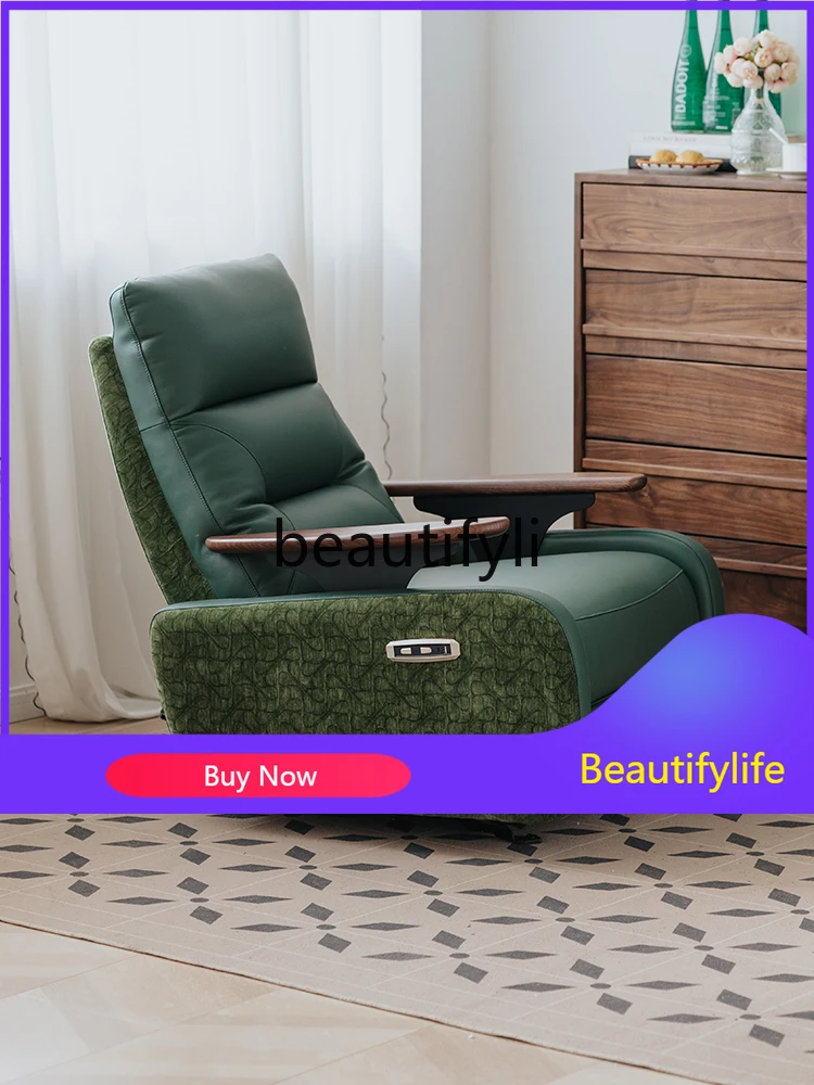 

ZzMultifunctional leather sofa living room single adjustable leisure recliner