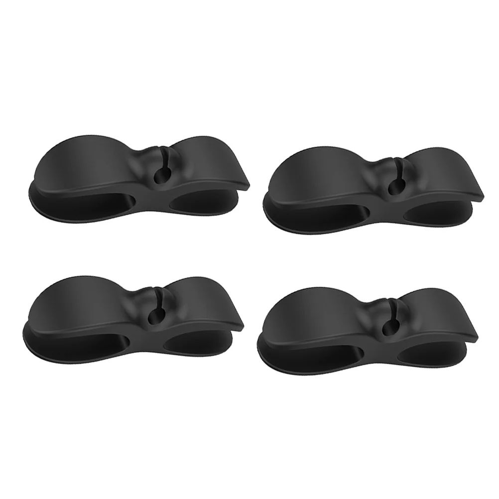 

4Pcs Power Cord Organizer High Grade Tpu Silicone Strong Adhesive Easy Use for Home Office Cable Management Clips Cable Holders