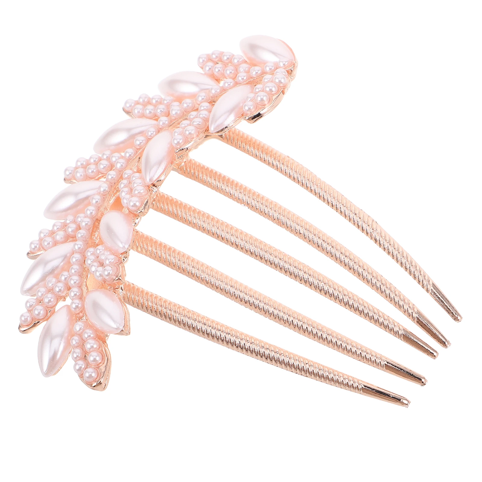 

Elegant Imitation Pearl Hair Comb Alloy Wedding Bridal Headpieces Women Fancy Side Hair Accessories Special Occasions Metal