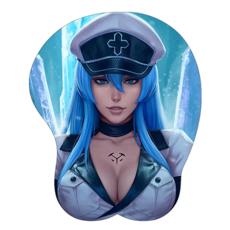 Akame Ga Kill Esdeath Cô Gái Sexy Lớn Oppai Sáng Tạo Chất Lượng Cao Anime Gel Tấm Lót Chuột Có Đệm Cổ Tay Chơi Game MousePad thảm