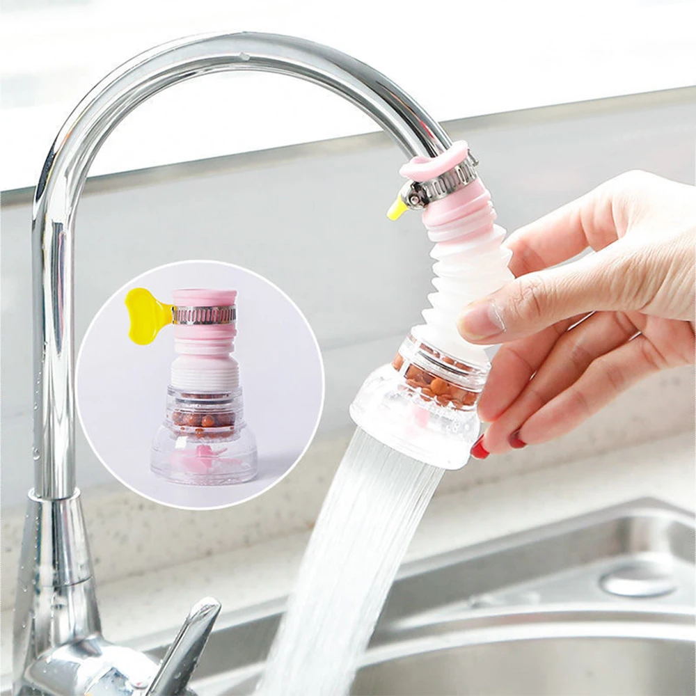 New Universal 360 Degree Rotating Kitchen Faucet Aerator Faucet Extender Splash Water Filter Outlet Water Saving Sprayer Filter