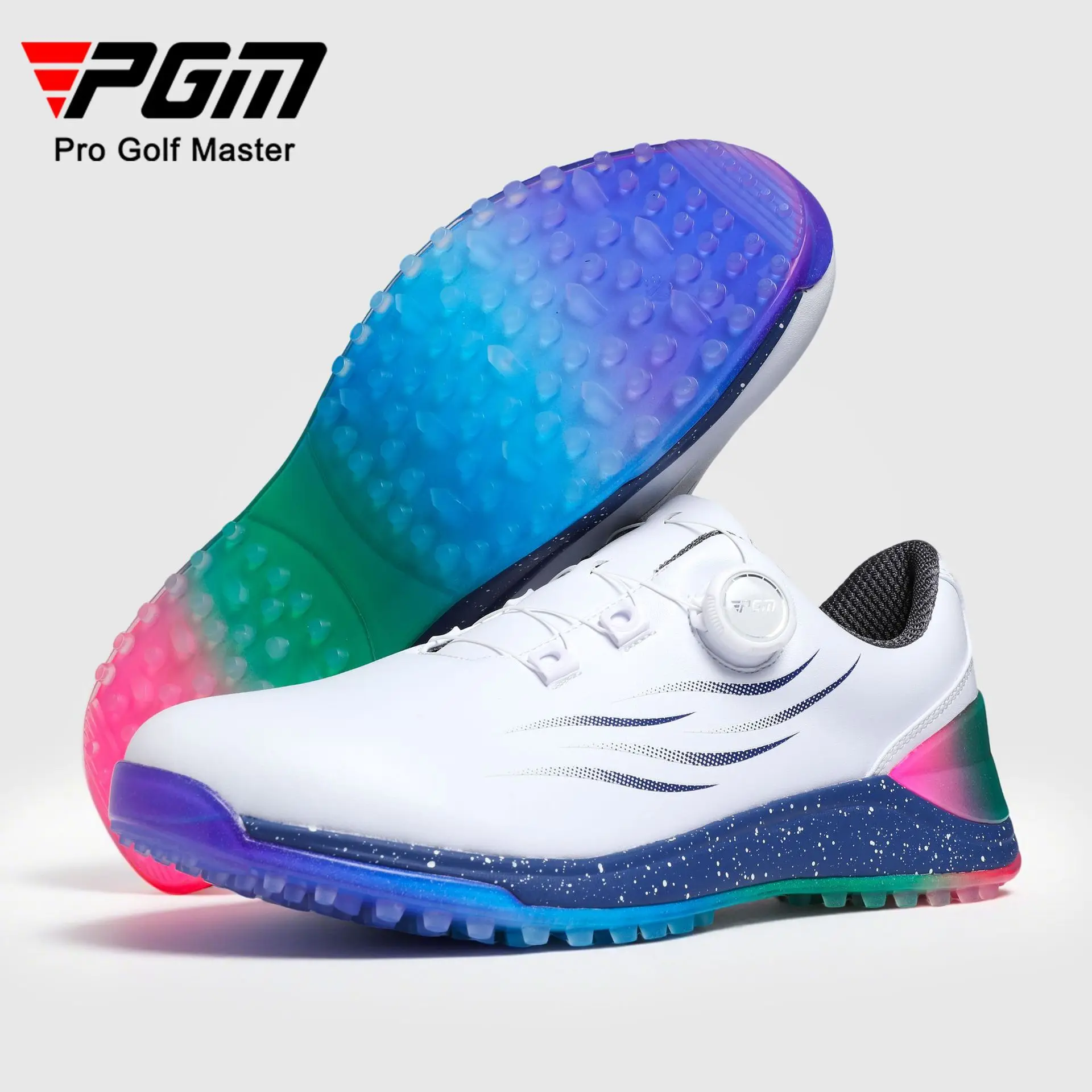 PGM Golf Shoes Men's Summer Sports Shoes plaid Cushioning Knob Shoelaces Waterproof Anti-Slip Golf Shoes