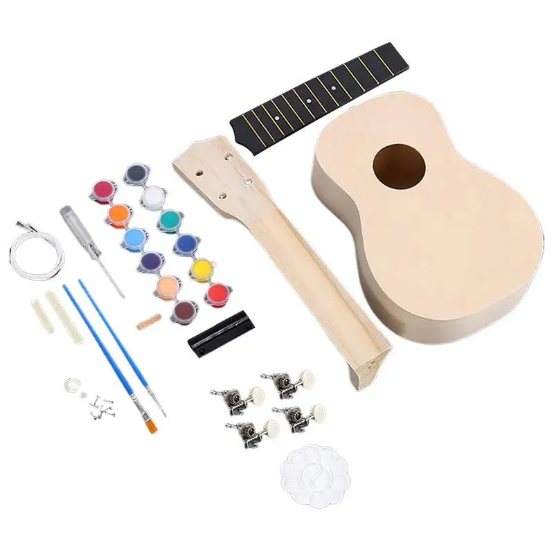 

Ukulele Kit Build Your Own Wooden Ukulele Kit 21/23inch Kit For Adults And Beginners Complete Ukelele Beginner Bundle With