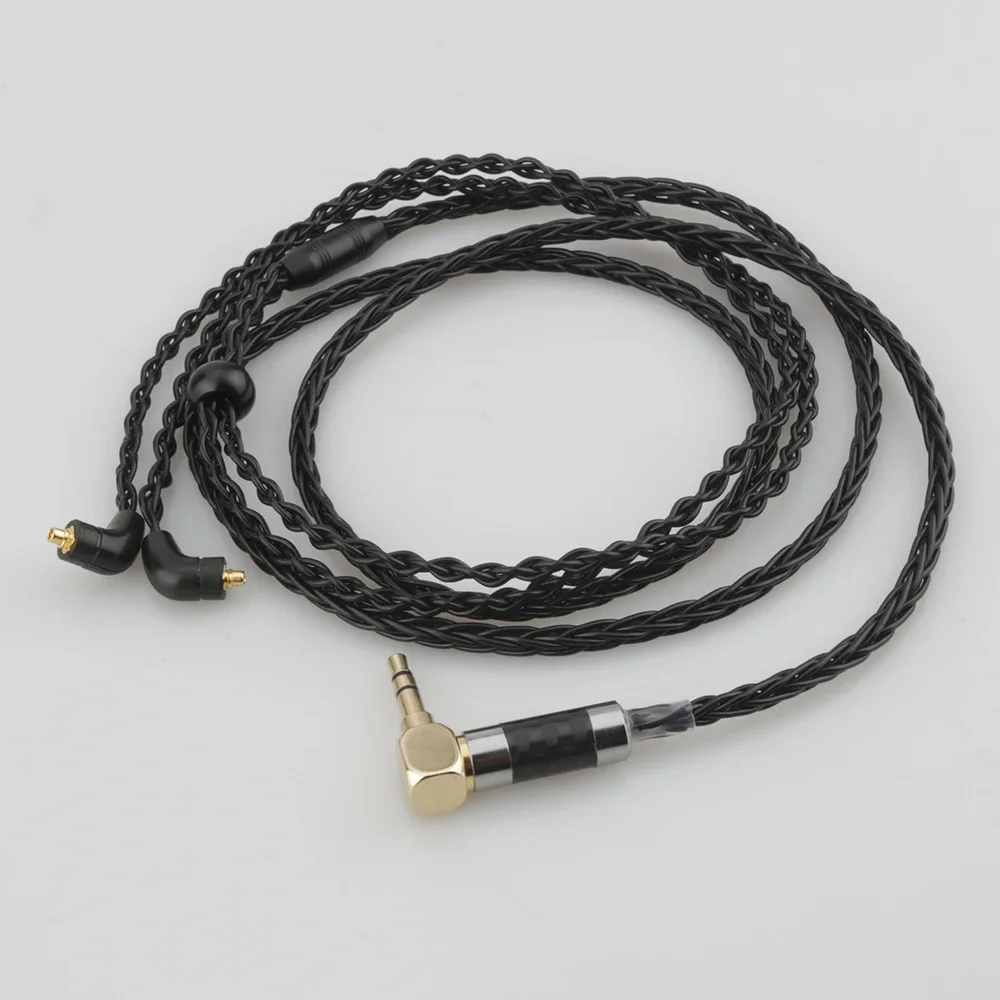 8 Core Silver Plated OCC Earphone Cable Right angled stereo Plug For Etymotic ER4 XR SR ER4SR ER4XR ER3sr er3se