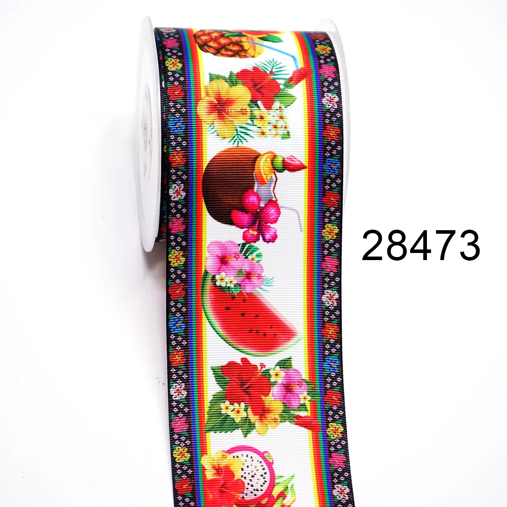 DIY Cartoon Mexican Style Printed Grosgrain Ribbon For Craft Supplies Sewing Accessories 5 Yards. 23860