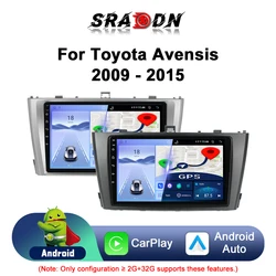 For Toyota Avensis T27 2009-2015 Car Radio Android Automotive Multimedia Player GPS Navigation Carplay Touch Screen Auto Stereo