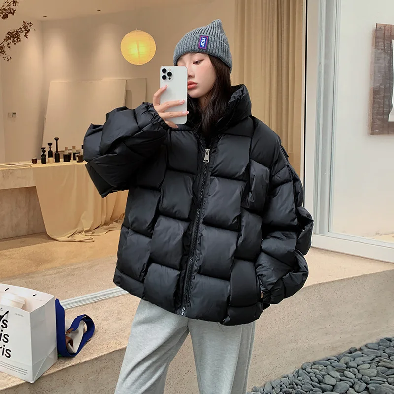 New Snow Wear Coat Women Parkas Down Cotton Jacket Warm Female Casual Loose Winter Jackets Padded Puffer Parka Outerwear XK536