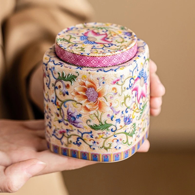 Ceramic Pet Urn Retro Luxury Puppy Funeral Box Cat and Dog Funerary Memorials Urns Airtight Moisture-proof Pets Ash Storage Jar