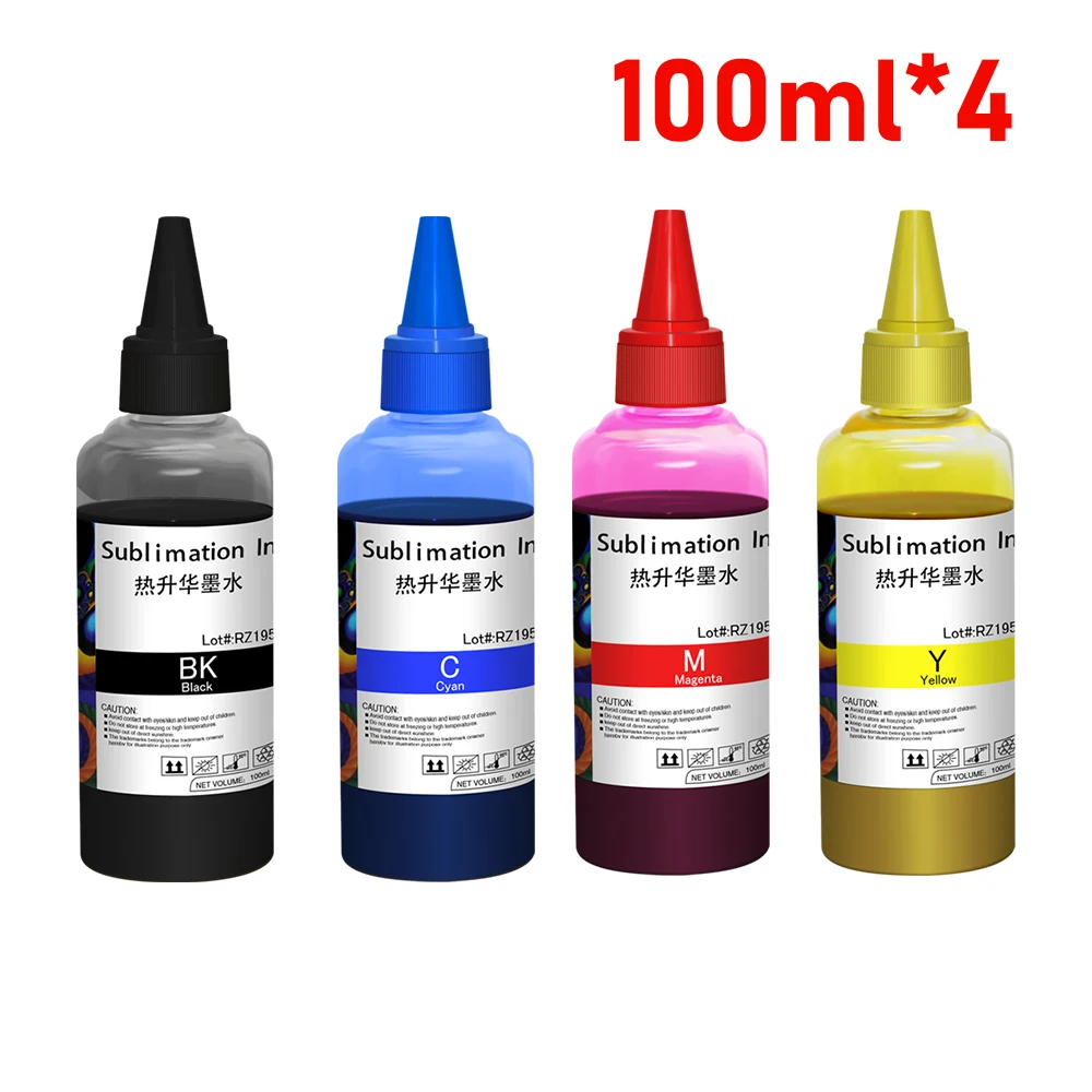 100ml Sublimation ink Heat Transfer ink for Epson Desktop L3110 WF3640 WF7610 WF7620 WF7710 WF7720 F500 Printer For tshirt