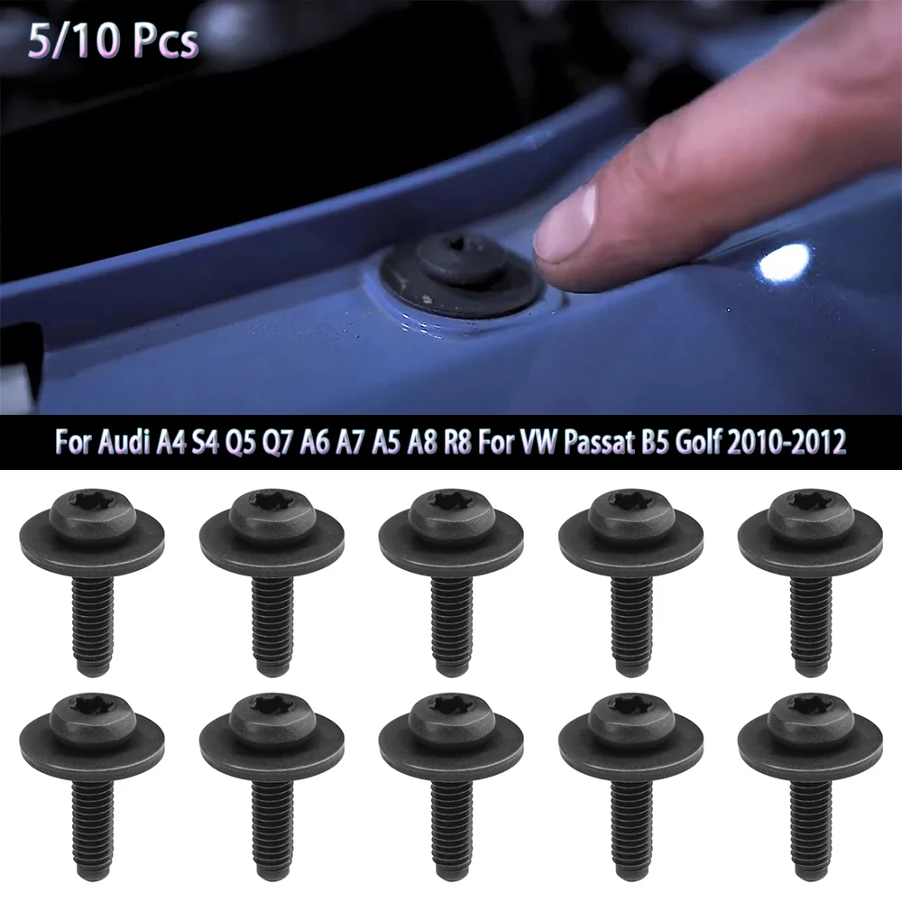 Torx Round Head Screw Bolt With Washer for Audi A4 S4 Q5 Q7 A6 A7 A5 A8 R8 for Volkswagen VW Passat B5 Golf 2010-2012 N90683302