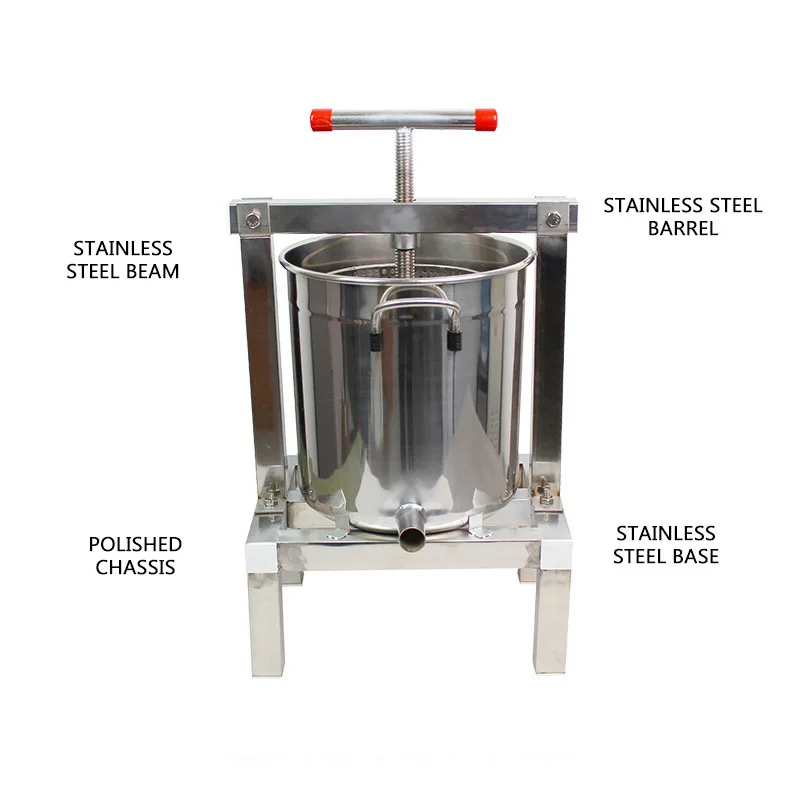 

Stainless Steel Wine Honey Presser Filter Commercial Honey Wax Press Machine Beekeeping Equipment Food Processor