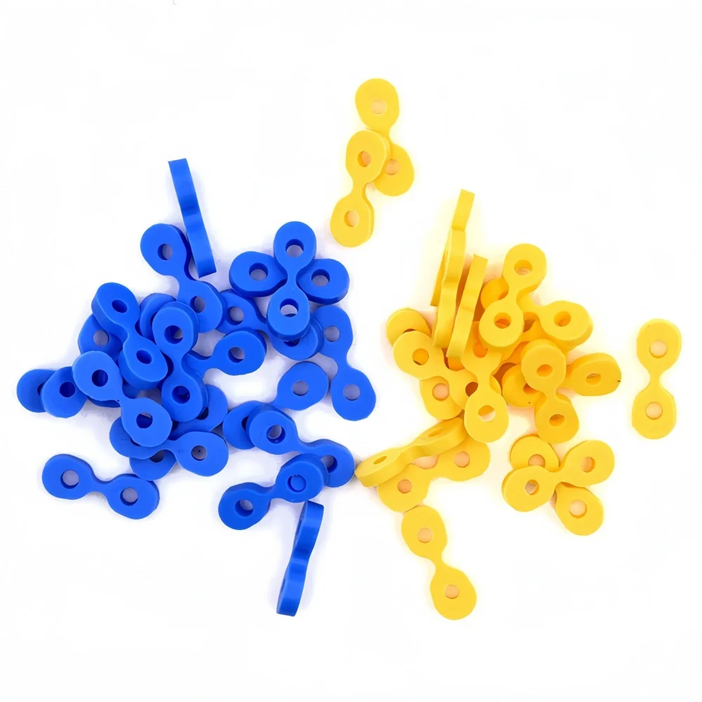 2-Size Dental Rubber Wedges 2.0/2.5mm, Super Elastic Matrix Dam for Composite Restoration, Fits All Interdental Spaces