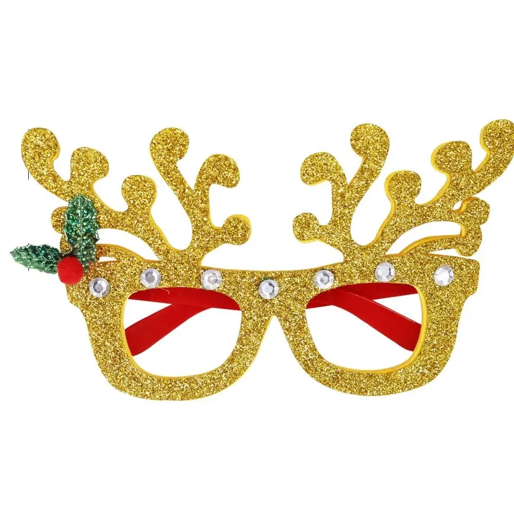

Tree Christmas Hat Letter Elk Santa Claus Eyeglasses Christmas Decorative Glasses Christmas Frame Glasses Party Decorations
