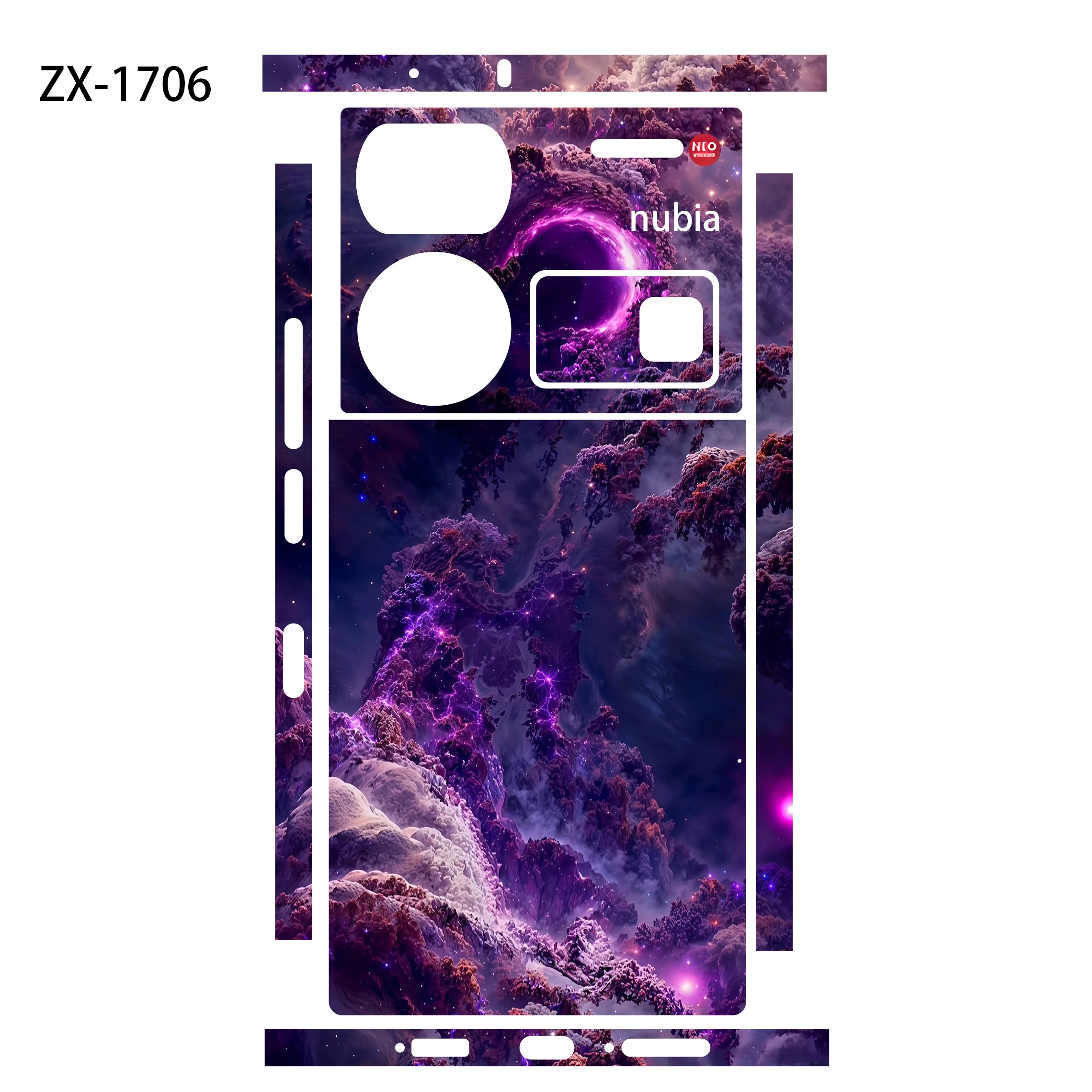 Stiker Warna-warni 3M untuk Nubia Z70 Z60 Ultra 5G Pelindung Layar Belakang Film Pelindung Kulit Sisi Engsel Z50 Ultra