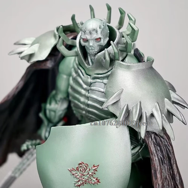 Figura de caballero con calavera Aixlan de 21CM, figura de acción de PVC de caballero plateado verde blindado, regalo de Navidad, modelo coleccionable, juguetes de acción, regalo