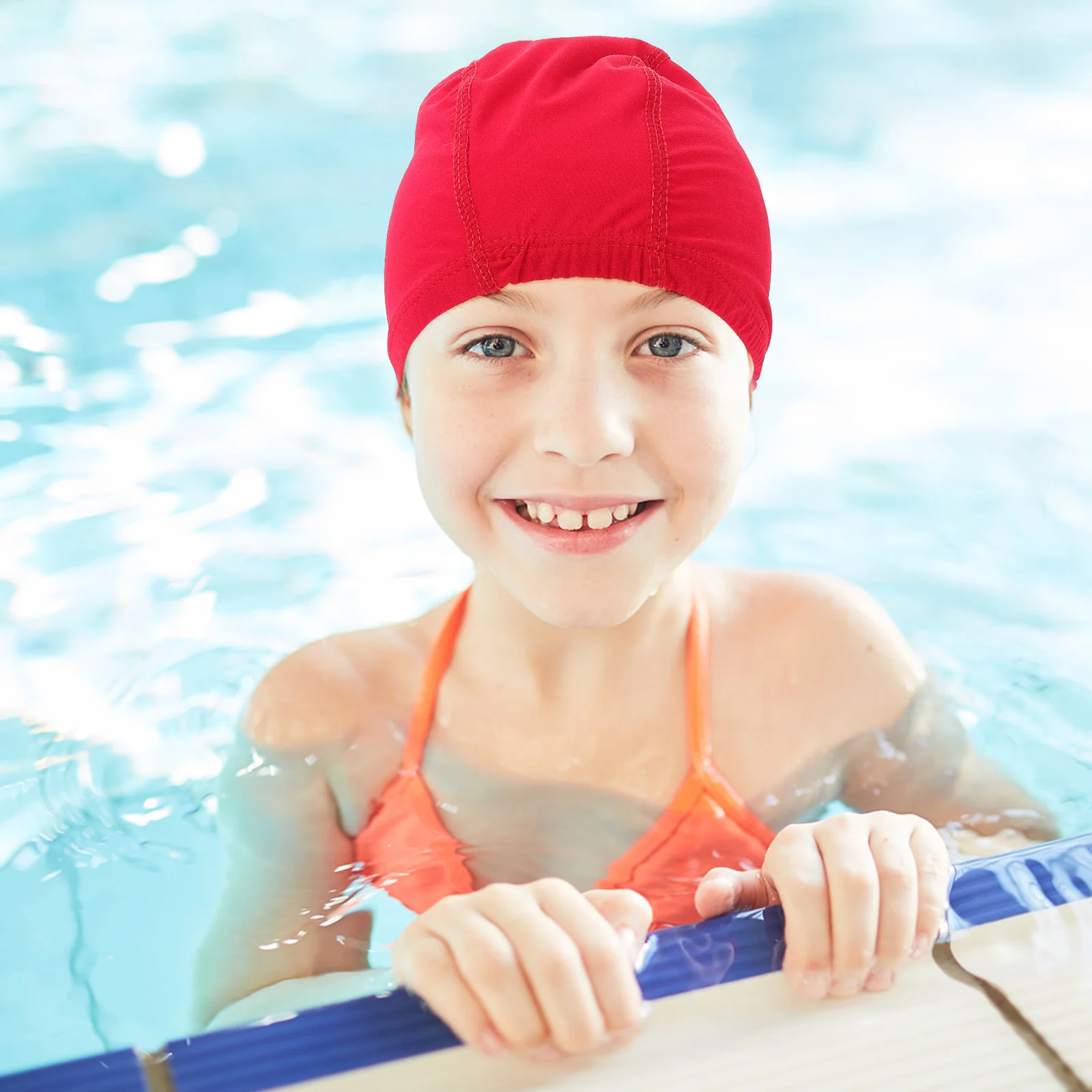 

10Pcs Elastic Swim Caps Premium Chinlon Material Adult Swim Hats Breathable Comfortable Swimming Equipment Elastic Swimming Hat