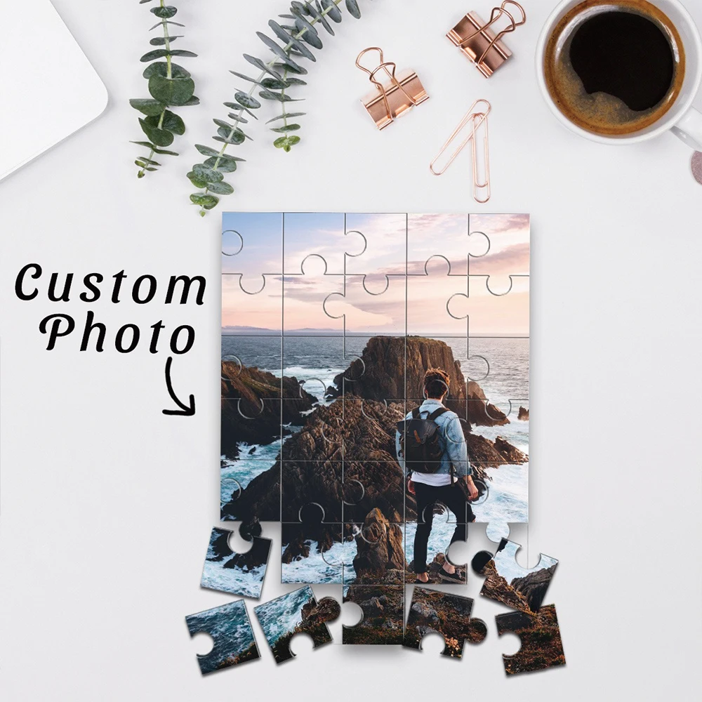 35/300/500/1065pcs Personalized Custom Photo Puzzle Tourist Photos Wooden/cardboard for Adults DIY Toys Decoration