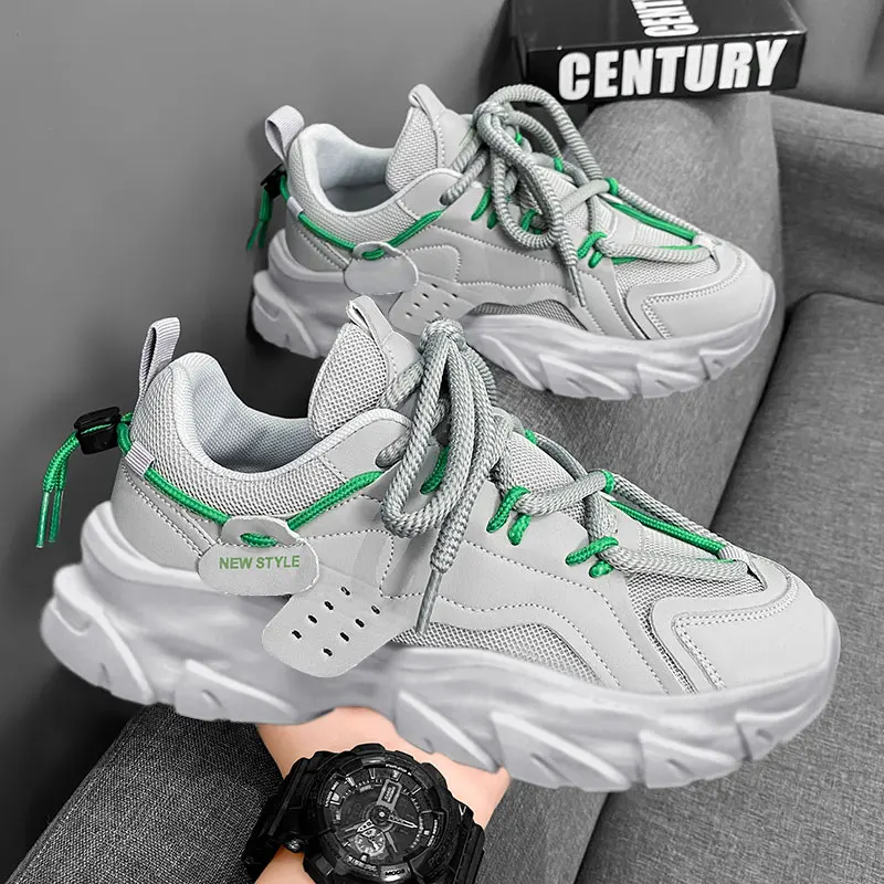 Outdoor Running Four Seasons New Tennis Men Soft Soles Comfort Male Men's Shoe Breathable Thick Soled Casual Sneakers