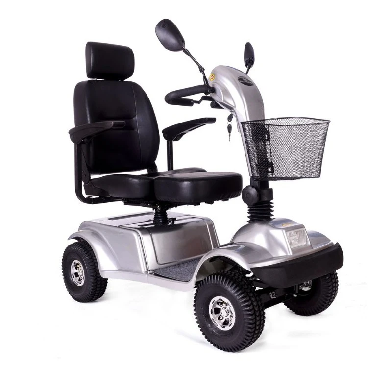 

High-end aluminum reclining folding electric wheelchair