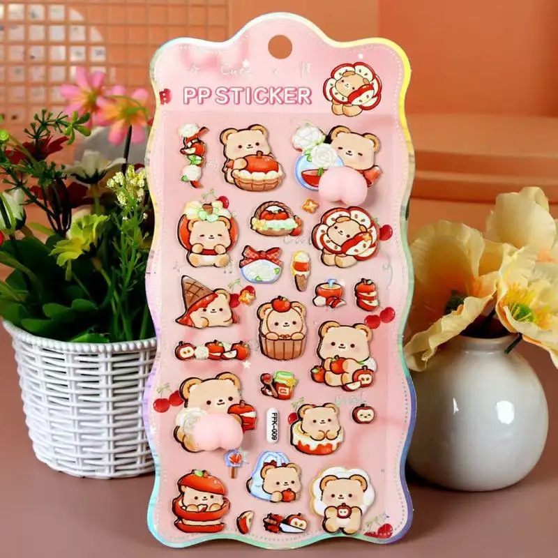 ملصقات كرتونية ثلاثية الأبعاد ناعمة لطيفة للمؤخرة للاسترخاء على شكل أرنب حيوان الباندا فورونج بي لي رعاية