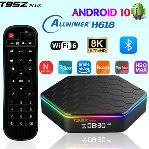 T95Z Plus Allwinner H618 Android 12 8K UHD Wifi6 TV Box Wifi BT5.0 Ethernet 100m Settop Box 12 BULL BACLE DE TV BLUETOOTH - №9