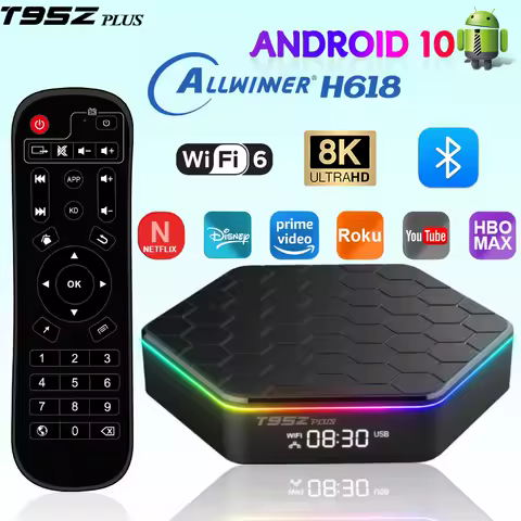 인공 지능 지원 TV 검색 기능을 갖춘 기존 8K Ultra HD WIFI6 T95ZPLUS TV 박스 듀얼 밴드 WiFi BT 셋톱 박스