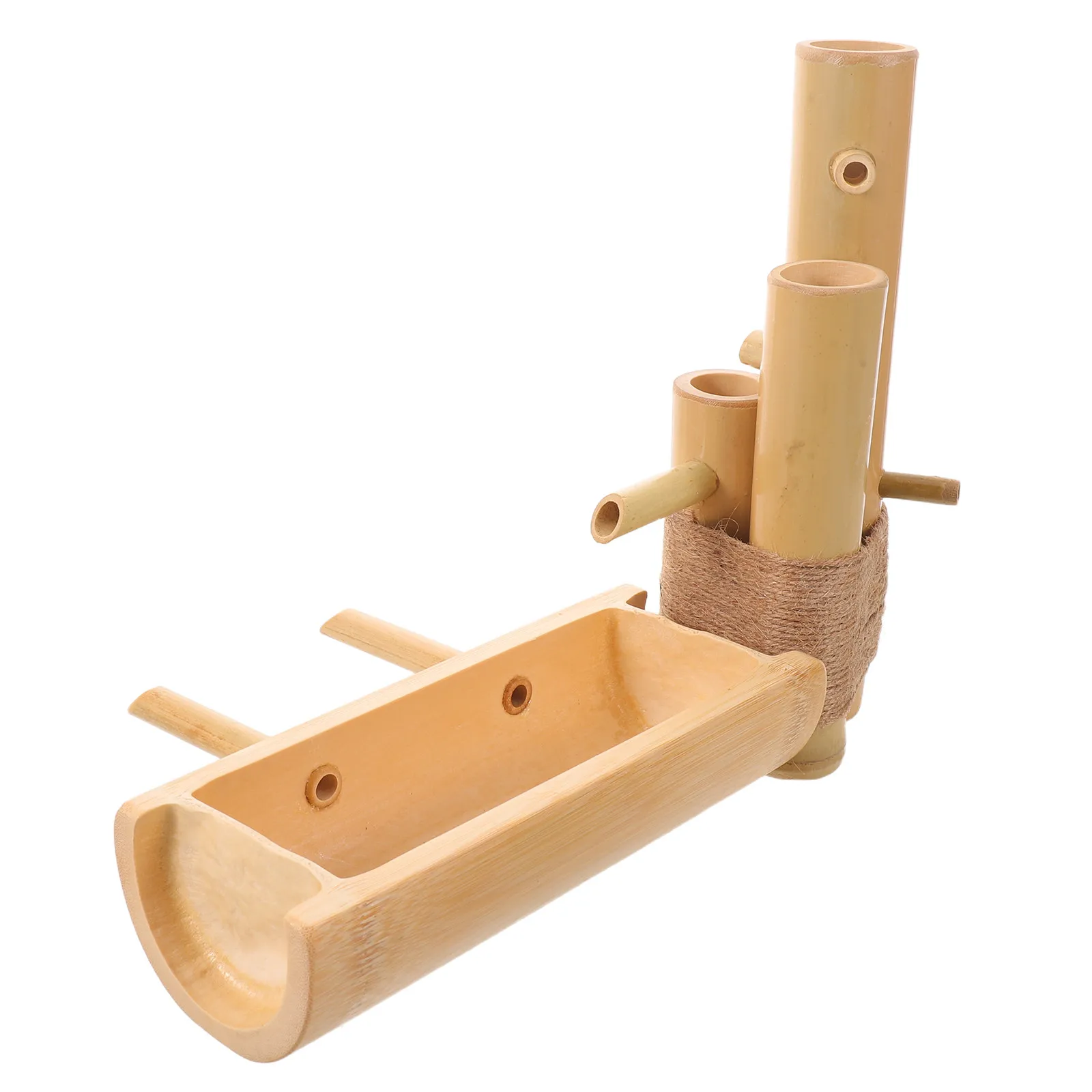 1Set Bamboo Water Fountain Zen Style Garden Water Feature Decor Outdoor Cascade Flowing Water Ornament Fountain Accessories
