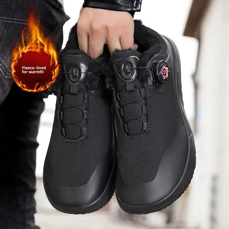 

Winter Business Shoe Wool Lined Warm Casual Sports Shoe Wide Toe Barefoot Design Lightweight Plus Size Men Shoe Platform Loafers